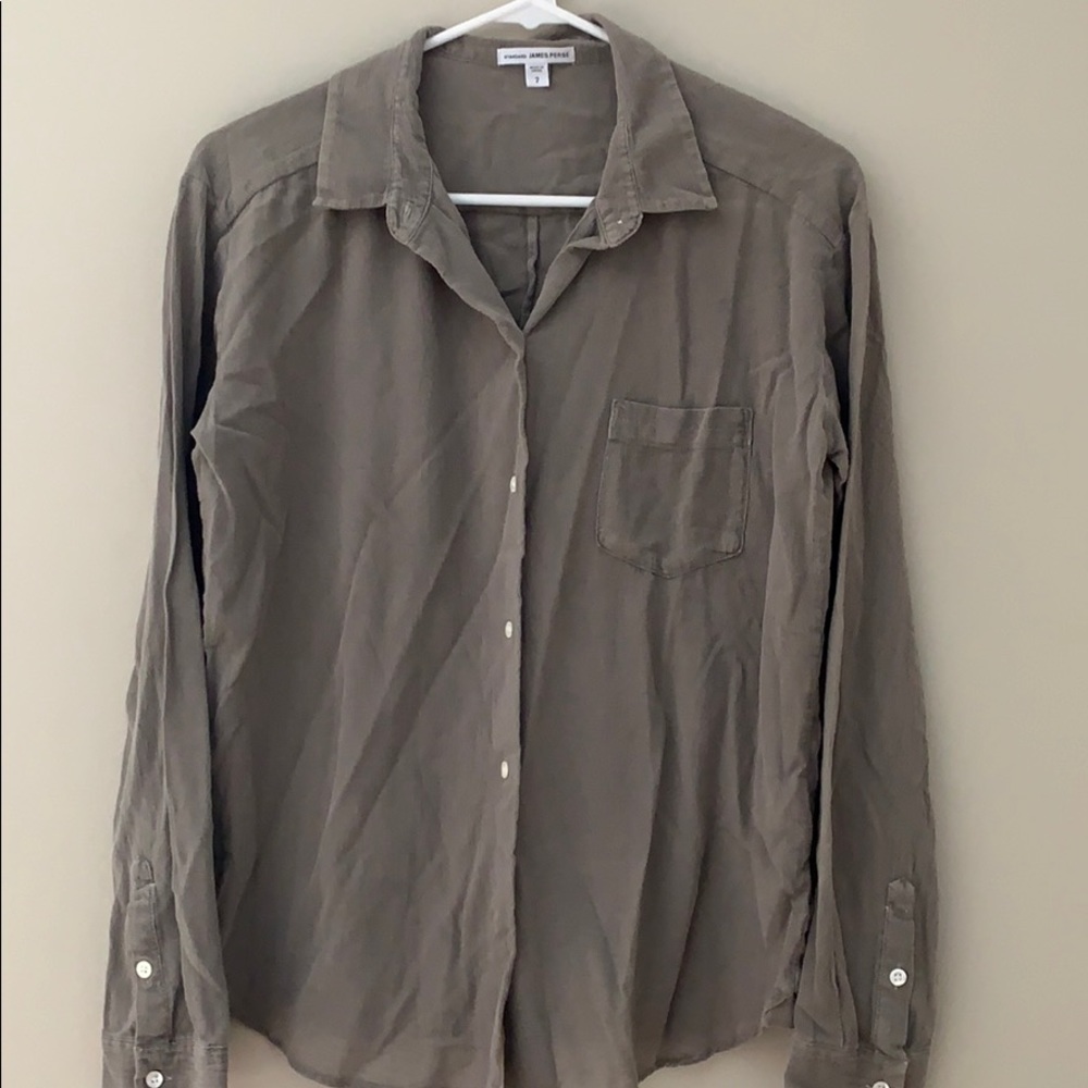 James Perse khaki utility shirt. Size 2